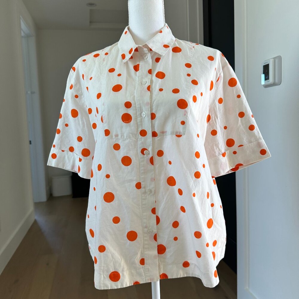 Kenzo polka dot shirt unisex cotton